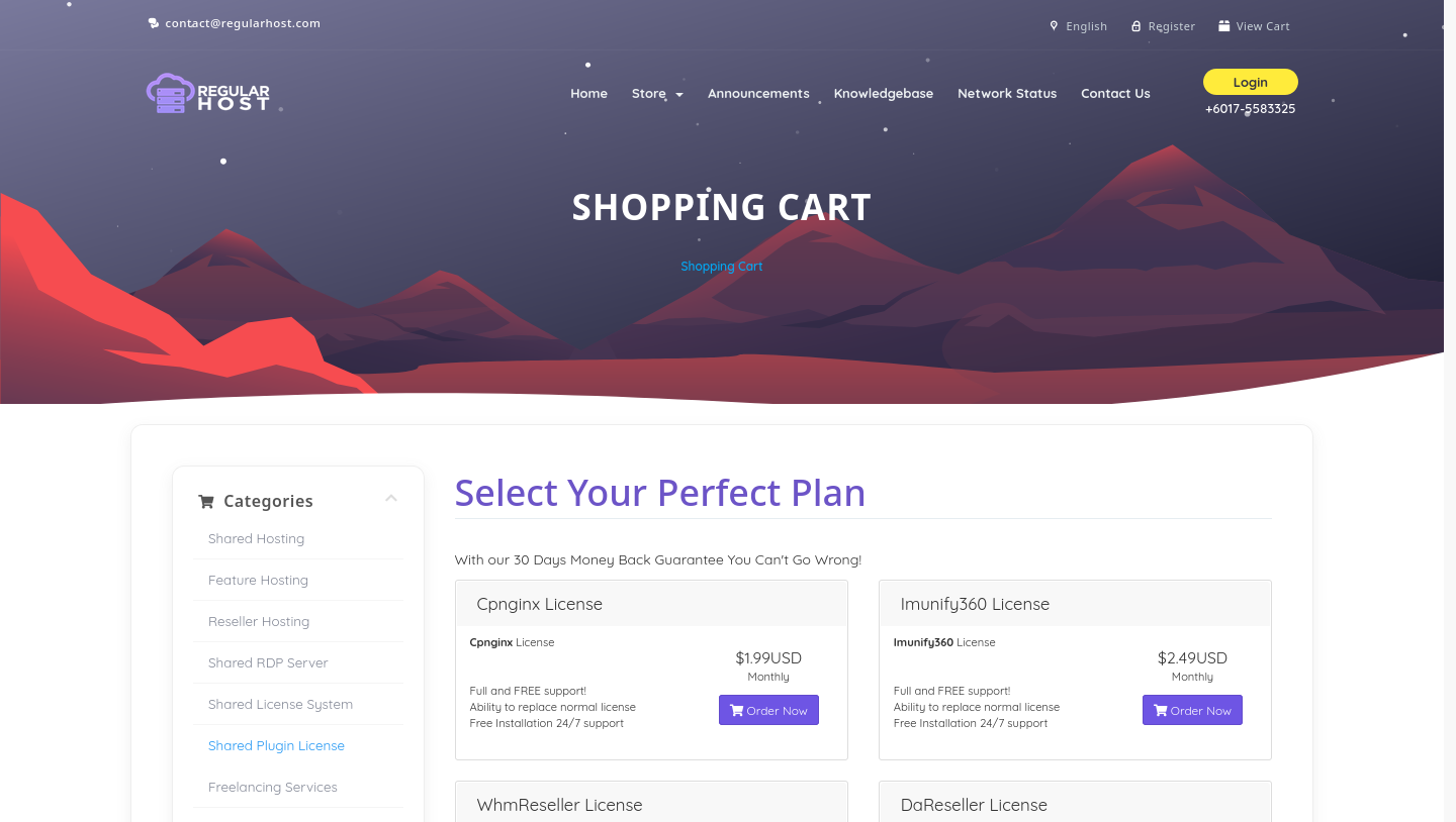 RegularHost shared-plugin store evidence screenshot